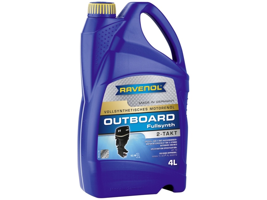 Моторное масло для 2Т лод.моторов RAVENOL Outboardoel 2T Fullsynth. (4л) фото 1