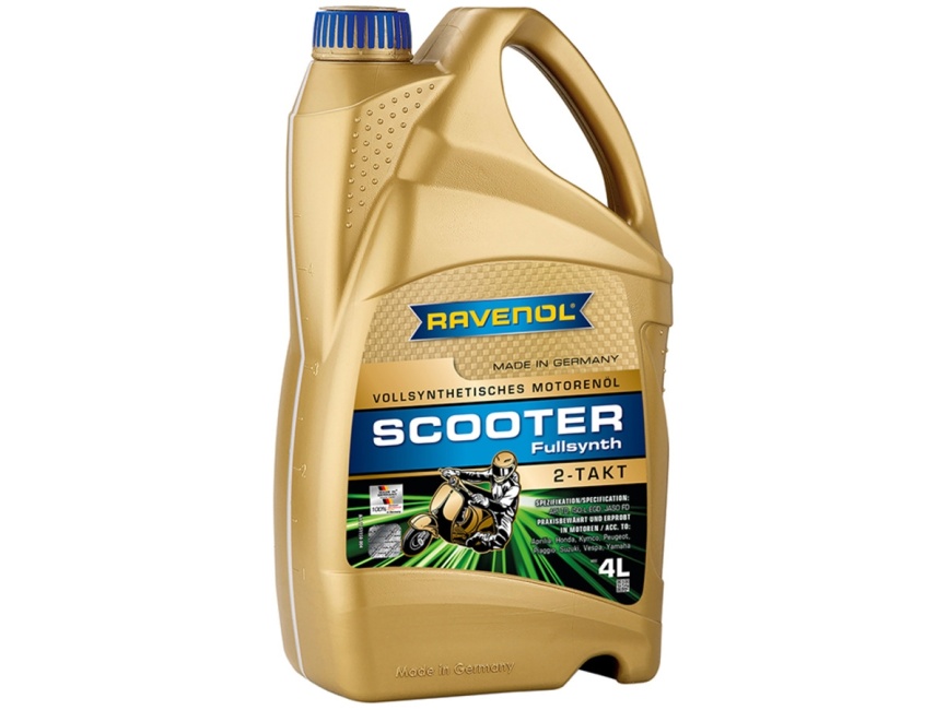 Моторное масло для 2-Такт скутеров RAVENOL Scooter 2-Takt Fullsynth (4л) фото 1