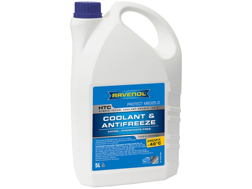 Антифриз готовый RAVENOL HTC Premix -40°C Protect MB325.0 (5л) фото 1