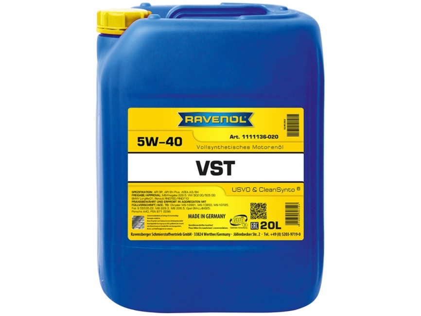 Моторное масло RAVENOL VST SAE 5W-40 (20л) фото 1