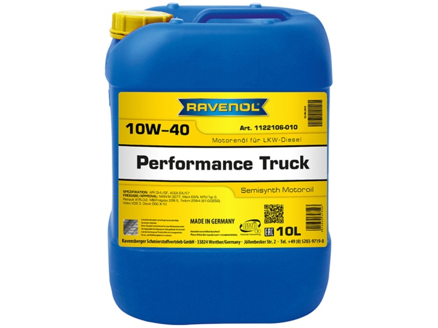 Моторное масло RAVENOL Performance Truck SAE 10W-40 (10л) фото 1