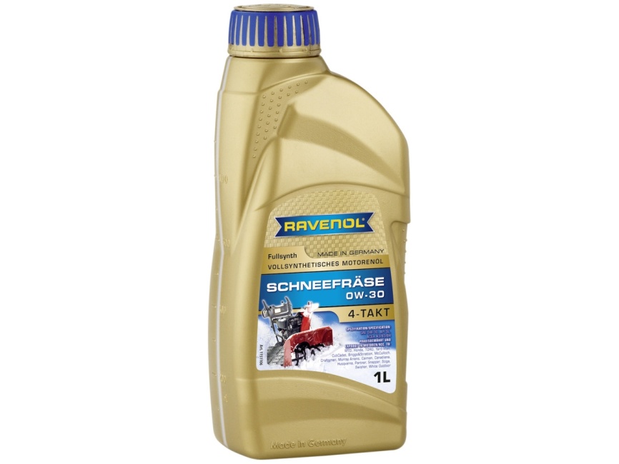 Масло для 4-Такт снегоуб.техники RAVENOL Schneefraese 4-Takt SAE 0W-30 (1л) фото 1