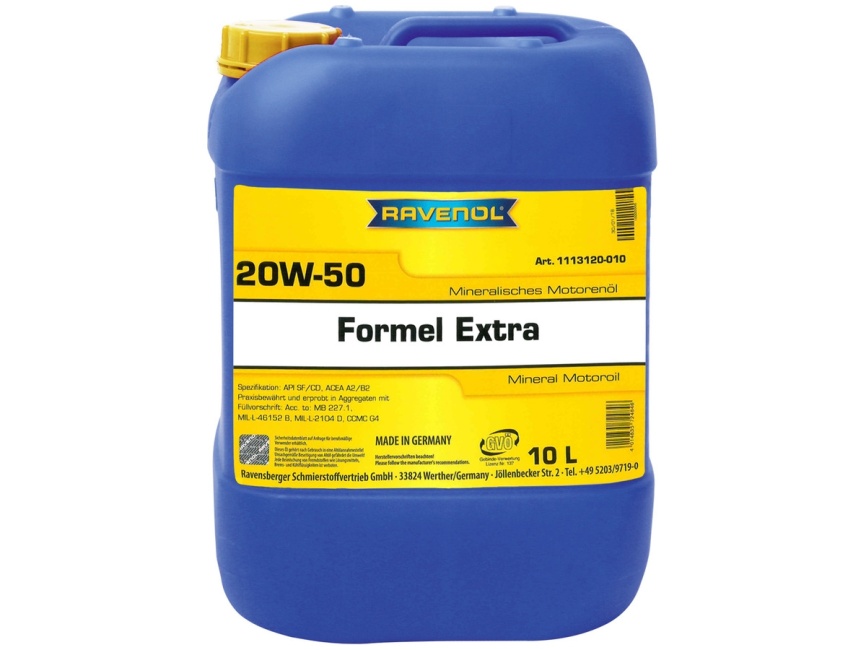 Моторное масло RAVENOL Formel Extra SAE 20W-50 (10л) фото 1