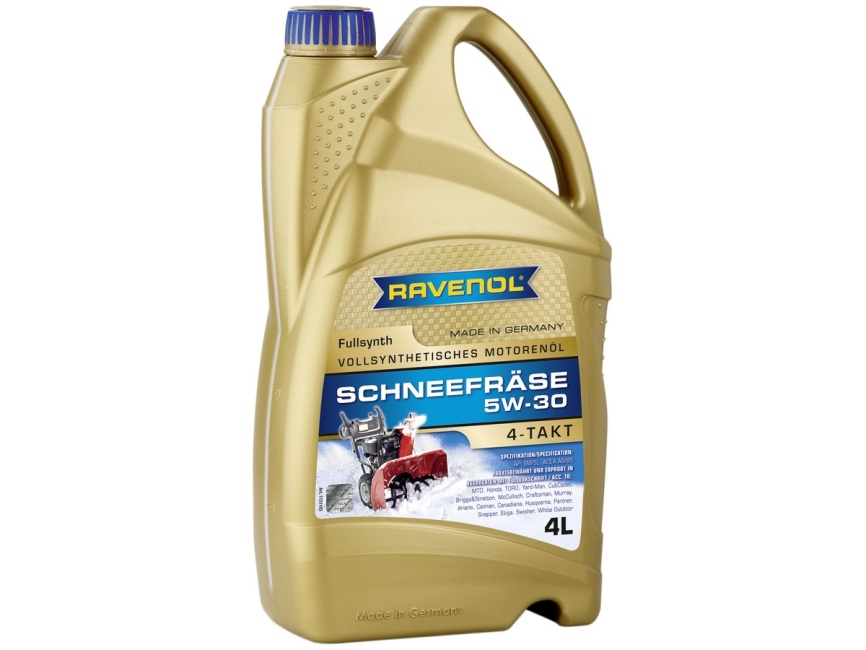 Масло для 4-Такт снегоуб.техники RAVENOL Schneefraese 4-Takt 5W-30 (4л) фото 1