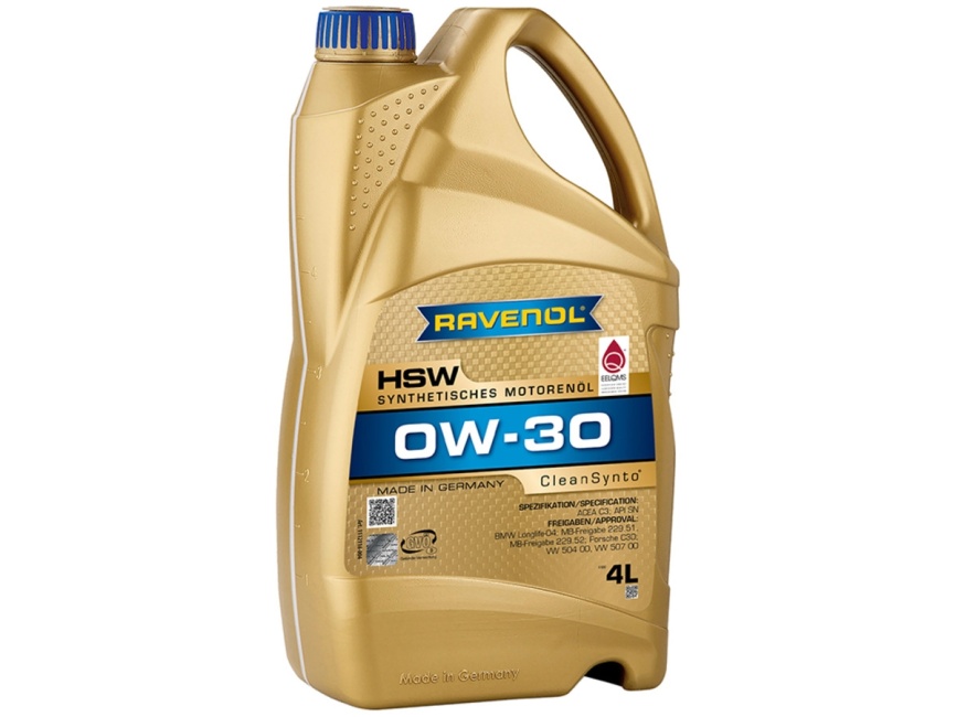 Моторное масло RAVENOL HSW SAE 0W-30 (4л) фото 1