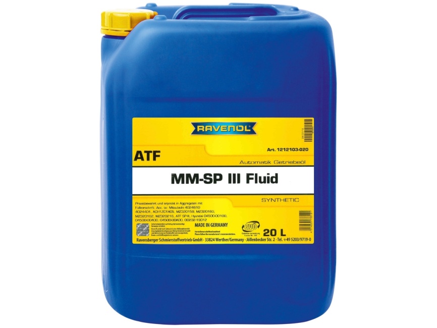 Трансмиссионное масло RAVENOL ATF MM SP-III Fluid (20л) фото 1