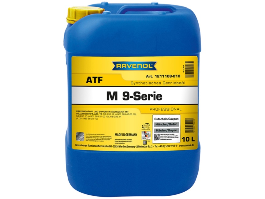 Трансмиссионное масло RAVENOL ATF M 9-Serie (10л) фото 1