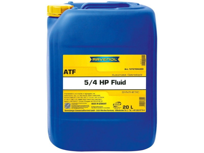 Трансмиссионное масло RAVENOL ATF 5/4 HP Fluid (20л) фото 1