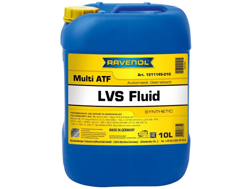 Трансмиссионное масло RAVENOL Multi ATF LVS Fluid (10л) фото 1