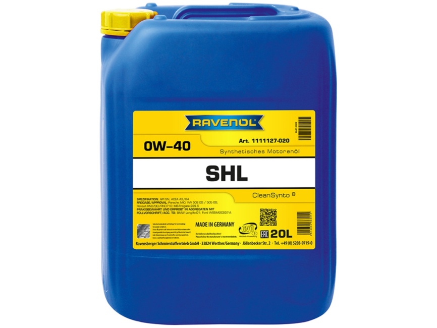 Моторное масло RAVENOL SHL SAE 0W-40 (20л) фото 1