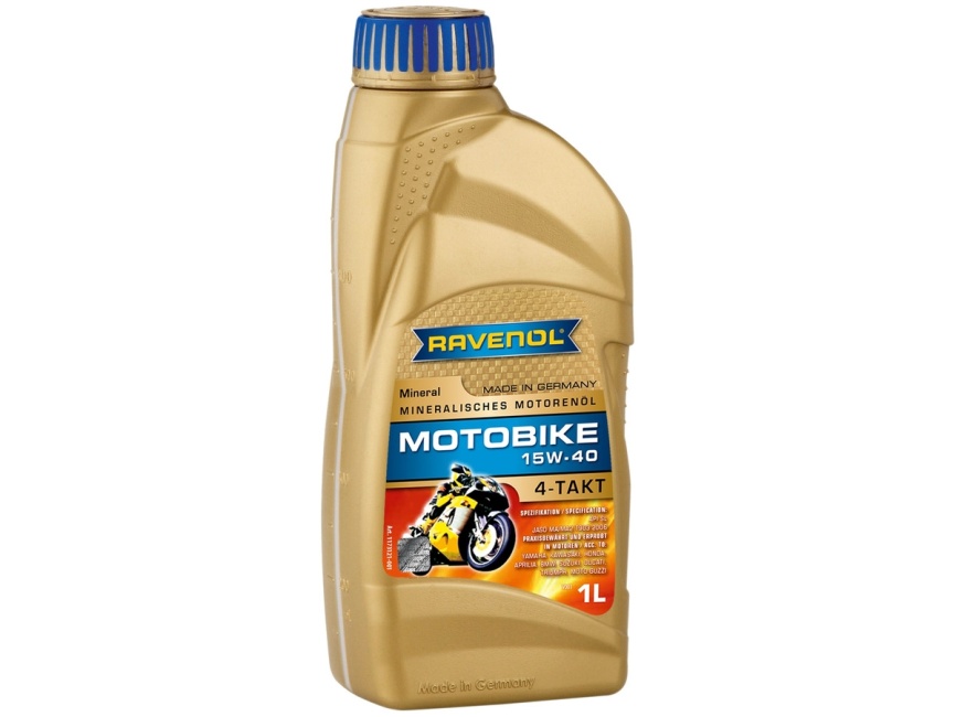 Моторное масло RAVENOL Motobike 4-T Mineral SAE 15W-40 (1л) фото 1