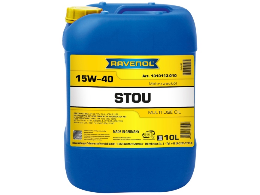 Трансмиссионное масло RAVENOL STOU SAE 15W-40 (10л) фото 1