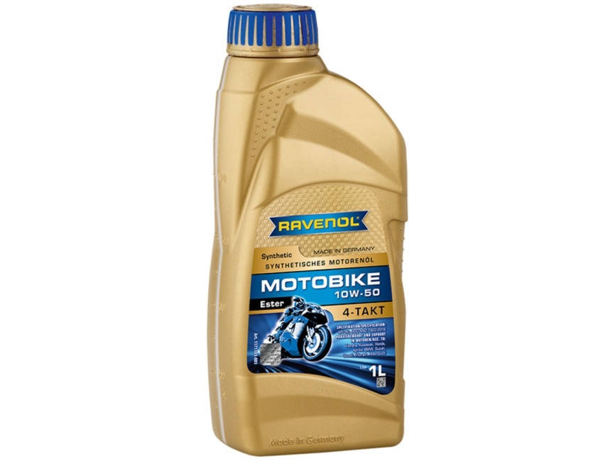 Моторное масло RAVENOL Motobike 4-T Ester SAE 10W-50 (1л) фото 1
