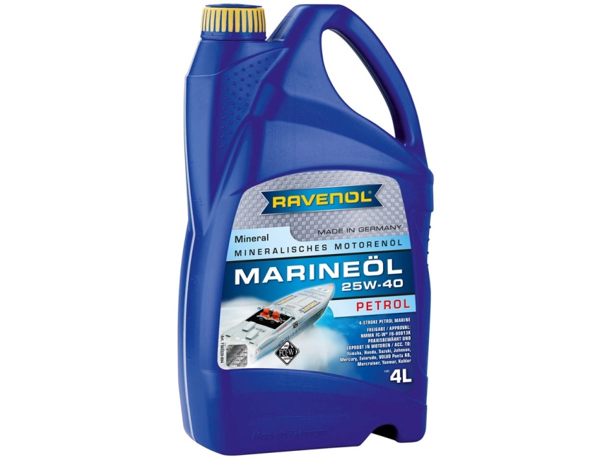 Моторное масло RAVENOL Marineoil PETROL SAE 25W-40 (4л) фото 1