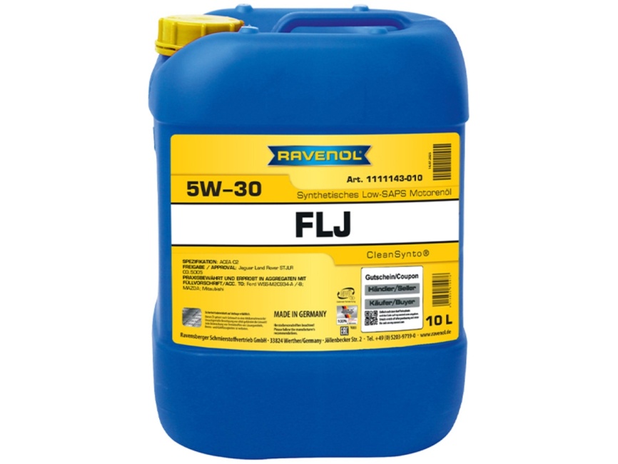 Моторное масло RAVENOL FLJ SAE 5W-30 (10л) фото 1