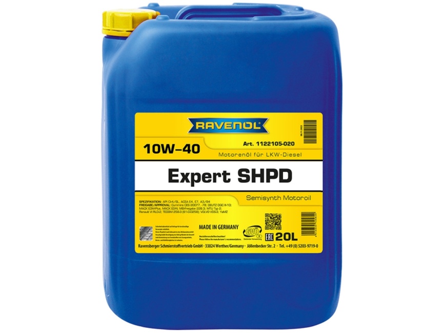 Моторное масло RAVENOL Expert SHPD SAE 10W-40 (20л) фото 1