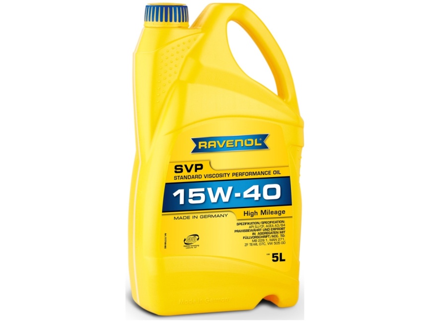 Моторное масло RAVENOL SVP Stand.Viscos.Perform.Oil SAE 15W-40 (5л) фото 1