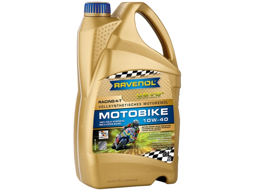 Моторное масло RAVENOL Racing 4-T Motobike SAE 10W-40 (4л) фото 1
