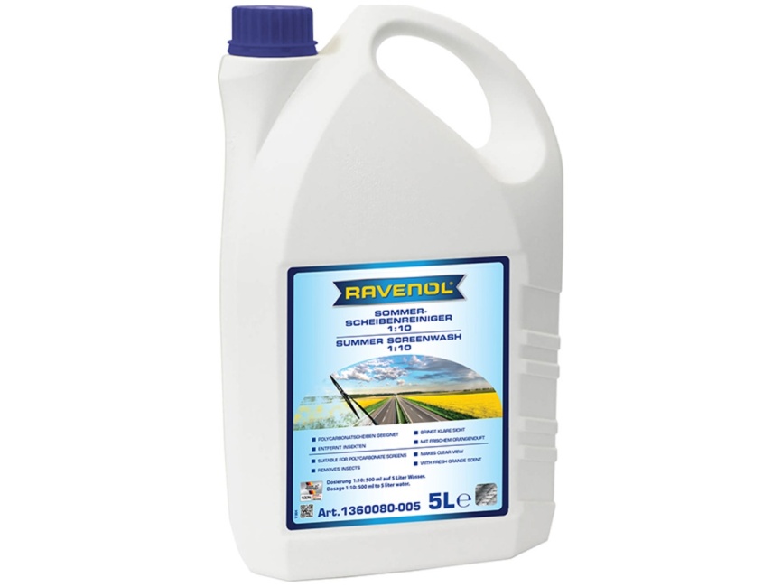 Омыватель летний концентрат RAVENOL Sommerscheibenr.Konz. 1:10 (5л) фото 1
