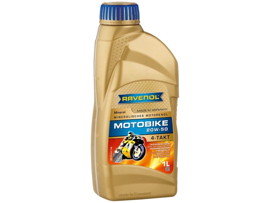 Моторное масло RAVENOL Motobike 4-T Mineral SAE 20W-50 (1л) фото 1