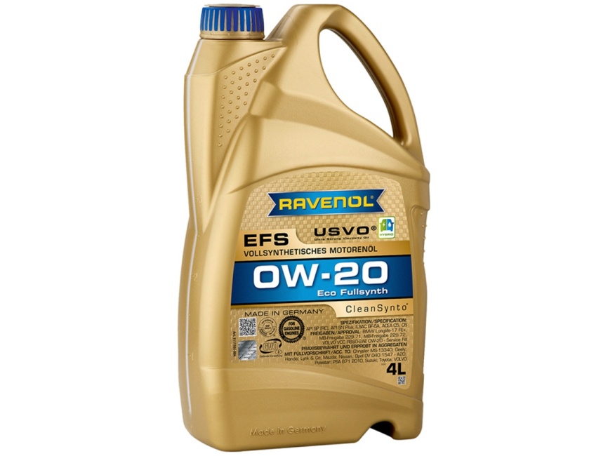 Моторное масло RAVENOL EFS EcoFullSynth SAE 0W-20 (4л) фото 1
