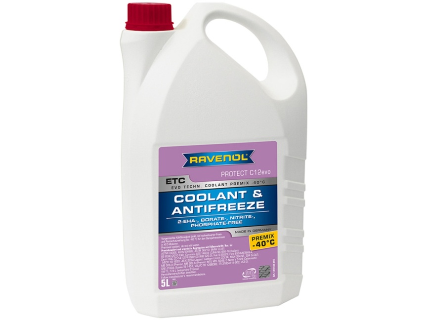 Антифриз RAVENOL ETC Premix -40°C Protect C12evo (5л) фото 1