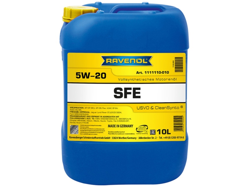 Моторное масло RAVENOL Super Fuel Economy SFE SAE 5W-20 (10л) фото 1