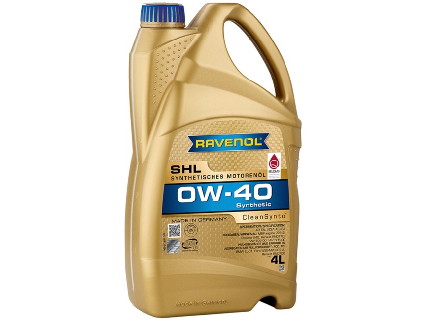 Моторное масло RAVENOL SHL SAE 0W-40 (4л) фото 1