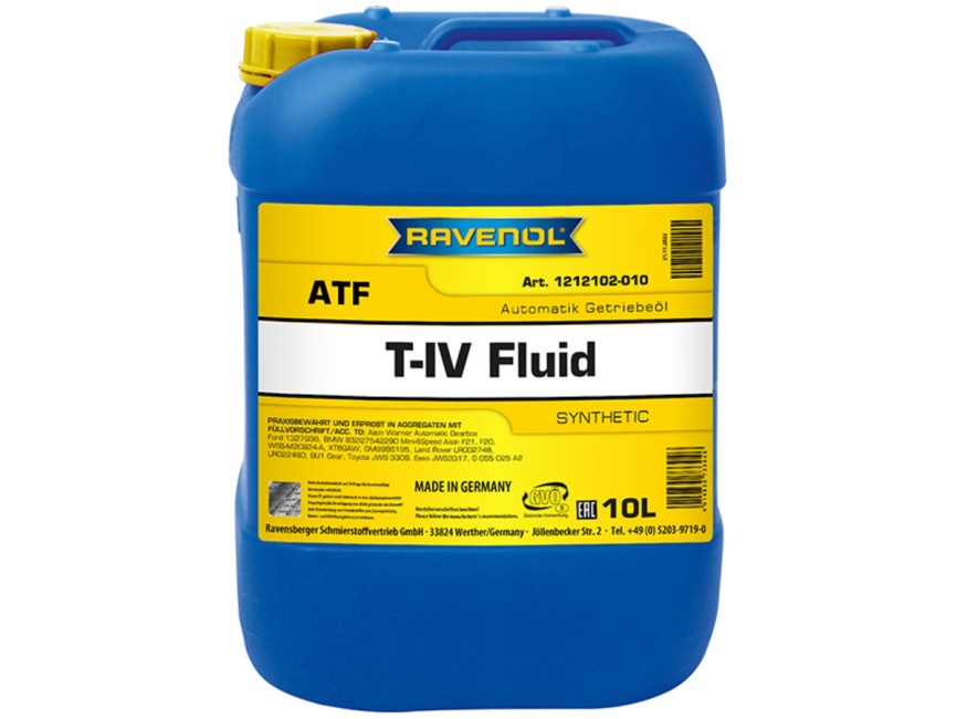 Трансмиссионное масло RAVENOL ATF T-IV Fluid (10л) фото 1