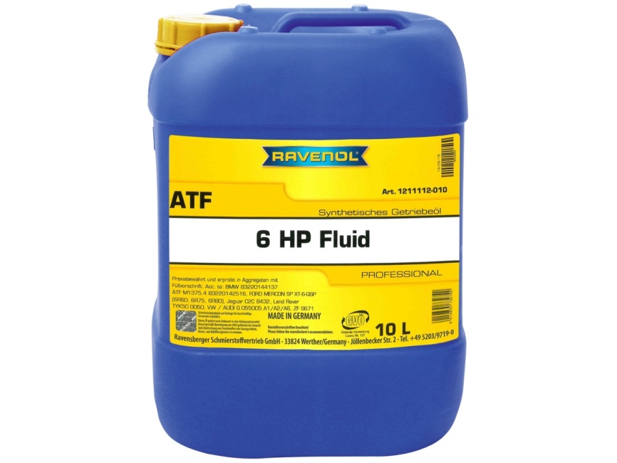 Трансмиссионное масло RAVENOL ATF 6 HP Fluid (10л) фото 1
