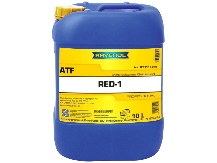 Трансмиссионное масло RAVENOL ATF RED-1 (10л) фото 1