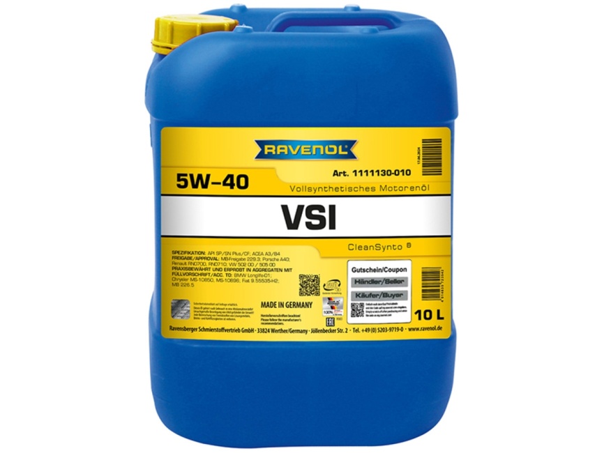 Моторное масло RAVENOL VSI SAE 5W-40 (10л) фото 1